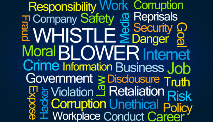 Whistleblower word cloud. Employment Law Attorney San Francisco
